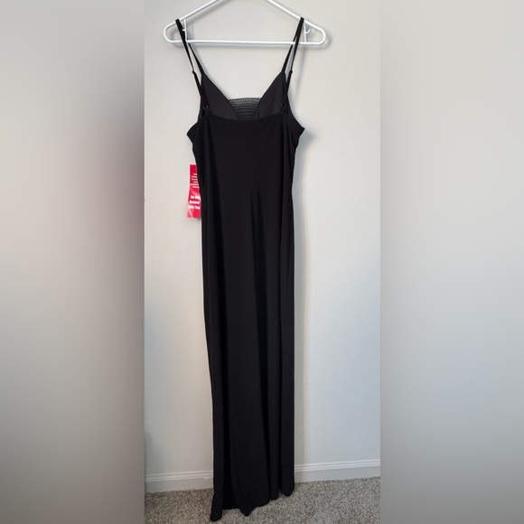 AUW Long Slip Column Sexy Black Dress Women's Size L NWT - Picture 7 of 9